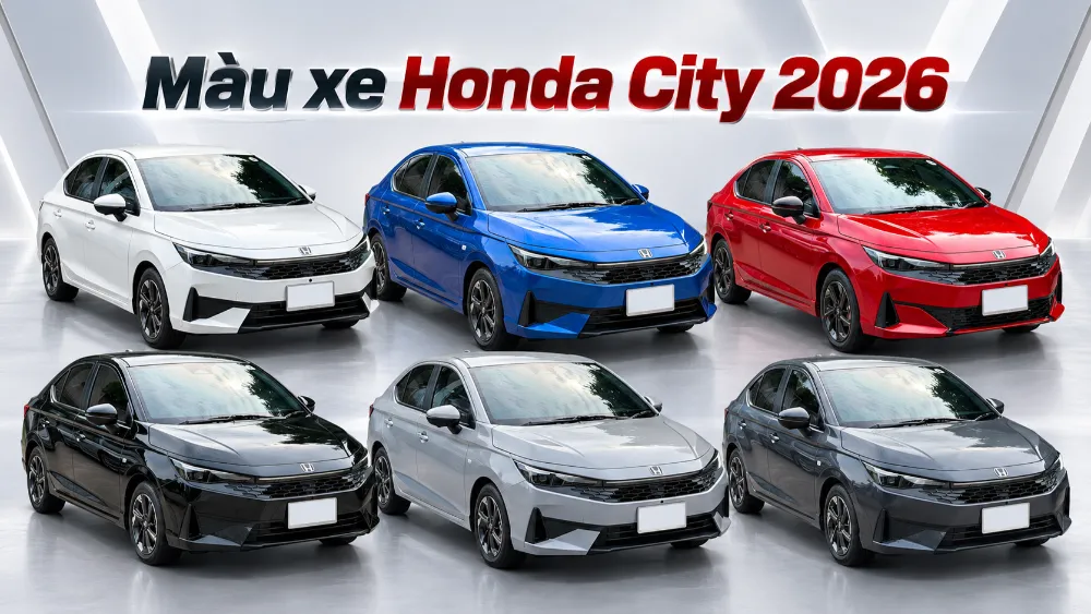 Màu sắc ngoại thất Honda City 2026